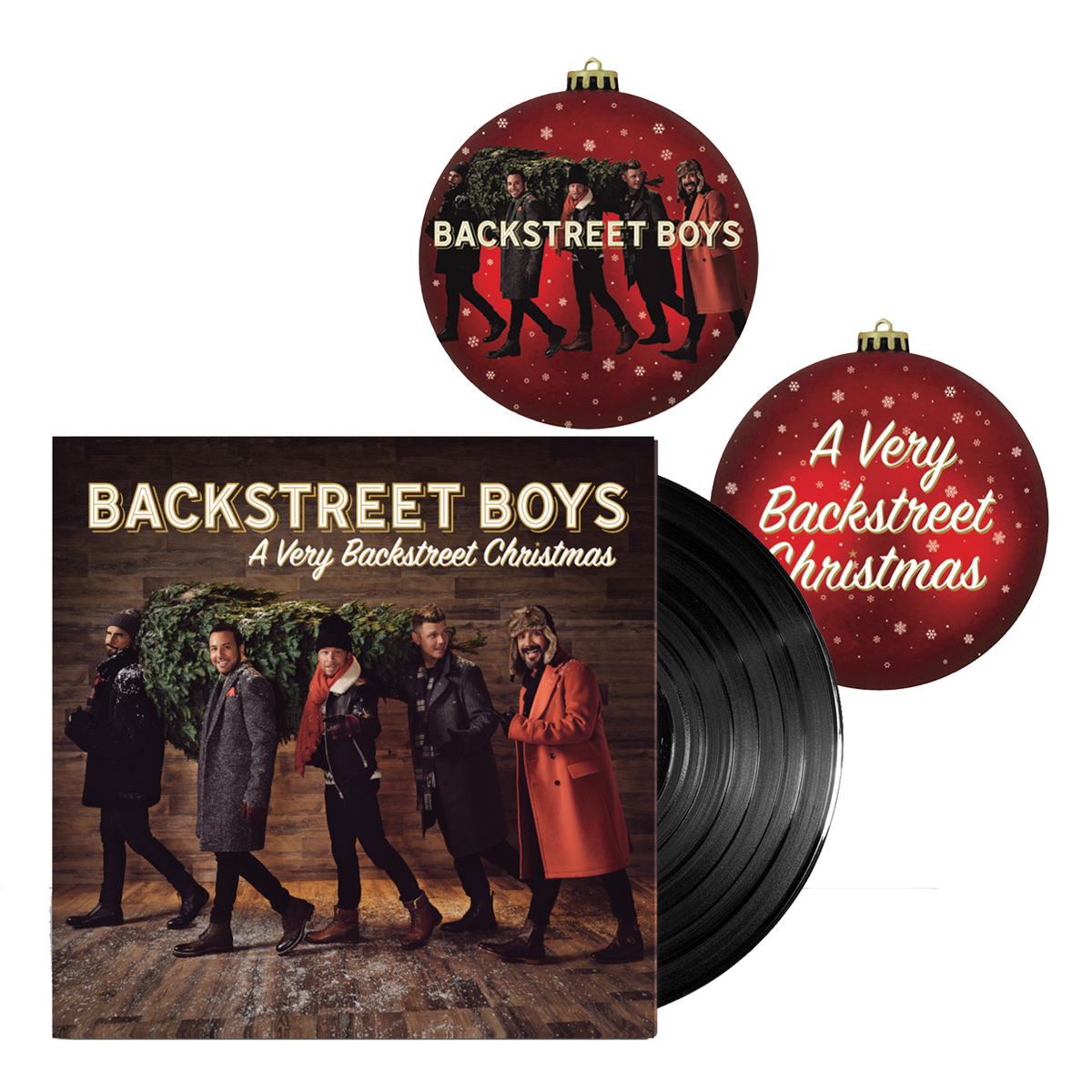 A Very Backstreet Christmas Vinyl + Round Ornament