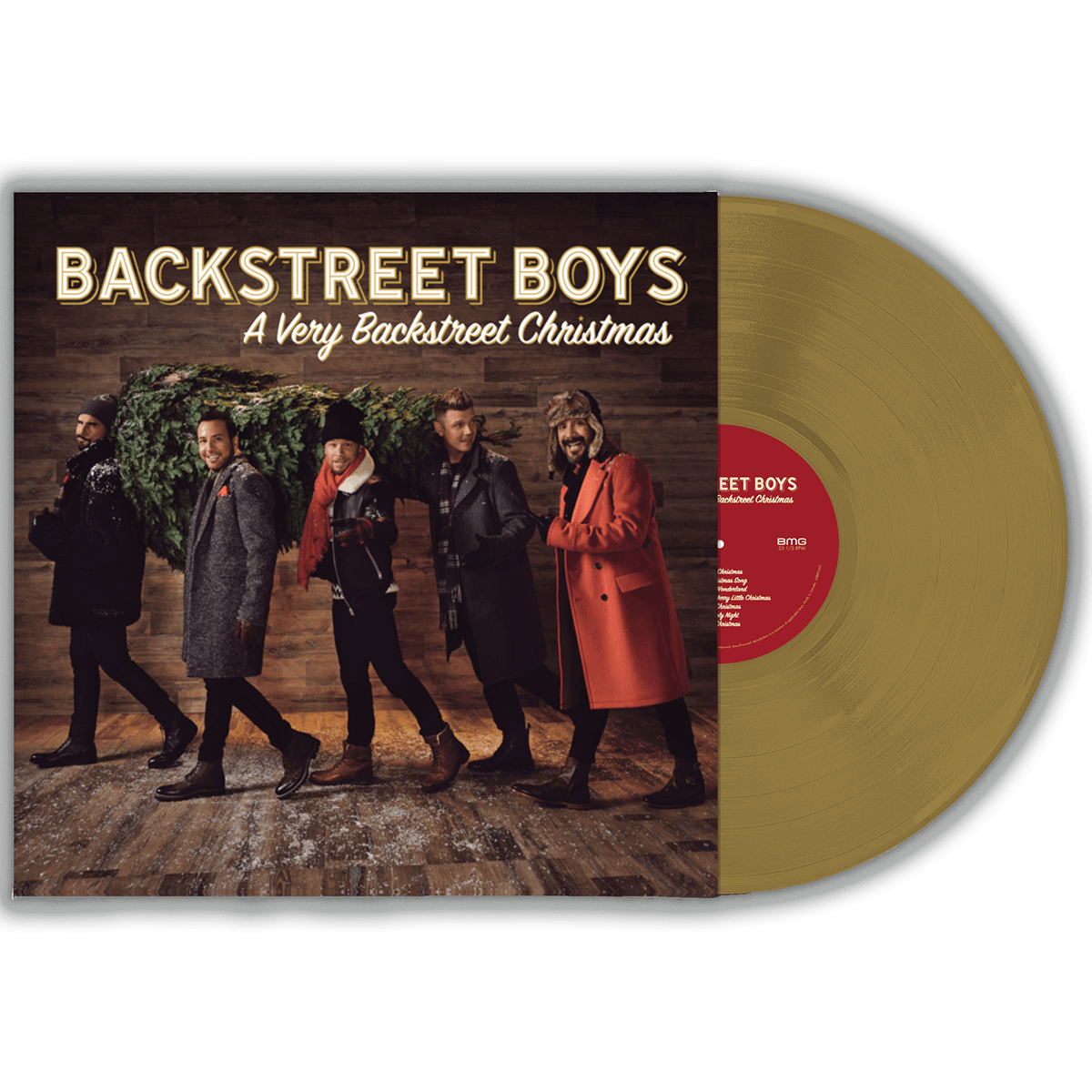 A Very Backstreet Christmas Spotify Fans First Gold Vinyl Record