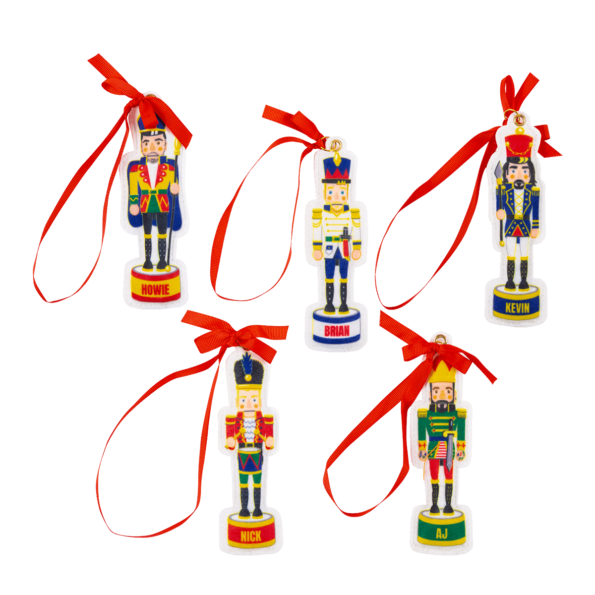 All 5 Guys Felt Ornament Set