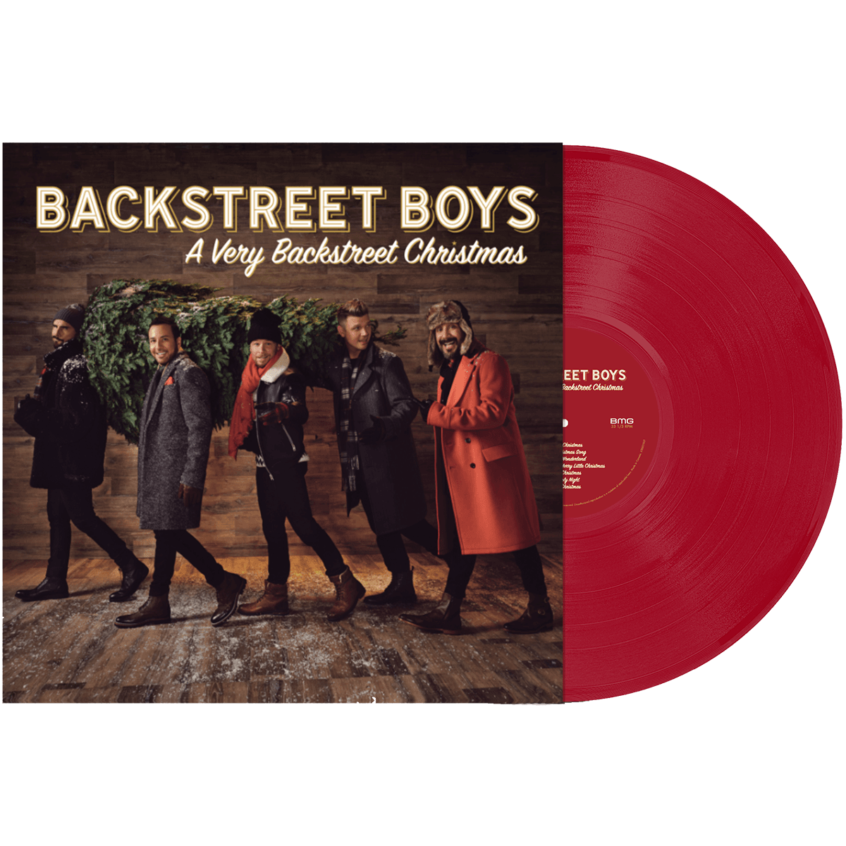 A Very Backstreet Christmas Exclusive Red Vinyl Record